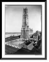 Historic Framed Print, Riverside Church and playground, New York City,  17-7/8" x 21-7/8"