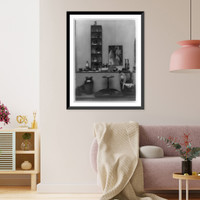 Historic Framed Print, [Crafts exhibited at the 1937 Rural Arts Exhibit at the Department of Agriculture building],  17-7/8" x 21-7/8"