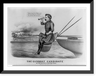 Historic Framed Print, The gunboat candidate at the Battle of Malvern Hill,  17-7/8" x 21-7/8"