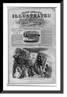 Historic Framed Print, [Loss of the Central America. Two illustrations: Mrs. Ellis and her four children in the berth, known as the birdsnest"; the rescued female passengers of the Central America in the cabin of the brig Marine]",  17-7/8" x 21-7/8"
