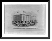 Historic Framed Print, Willards Hotel, Washington, D.C.,  17-7/8" x 21-7/8"