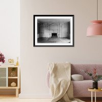 Historic Framed Print, Plain dealing, fireplace wall, Charlottesville vicinity, Albermarle Co., Virginia,  17-7/8" x 21-7/8"