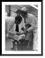 Dr. Jonas Salk innoculating a boy, as two nurses assist him, Vintage Poster