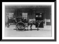 Horse-drawn cab of T. Tilling, with boy inside and driver, London, Vintage Wall Art