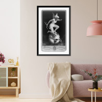 Advertisement for Schlitz beer showing woman as cupid kneeling on world globe Classic, Antique Poster