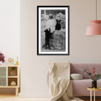 Historic Framed Print, No. 5, Doughnuts all gone. Stay down,  17-7/8" x 21-7/8"