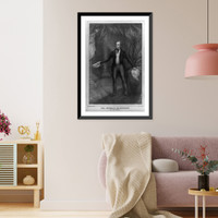 Historic Framed Print, Col. Richard M. Johnson, of Kentucky.A.A. Hoffay, pinxt. & lithog. ; printed by Dorival.,  17-7/8" x 21-7/8"