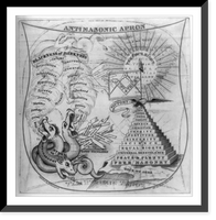 Historic Framed Print, Anti-Masonic apron,  17-7/8" x 21-7/8"