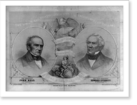 Historic Framed Print, The Union, the Constitution and the enforcement of the laws. For President, John Bell of Tennessee. For Vice President, Edward Everett of Massachusetts.lith. by W.H. Rease, cor. 4th & Chestnut Sts., Philada.,  17-7/8" x 21-7/8"