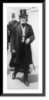 William Andrews Clark, full-length portrait, walking, facing left, wearing top hat and carrying cane, Antique Wall Art