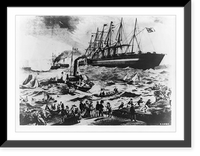 First successful Atlantic cable, Vintage Poster