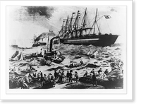 First successful Atlantic cable, Vintage Poster