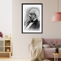 Hiram Sibley, builder of transcontinental line, head-and-shoulders portrait, facing left, Vintage Wall Art