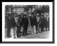 Governor Cox and Franklin D. Roosevelt surrounded by newspapermen as they arrived outside the White House for conference with Pres. Wilson, Vintage Print
