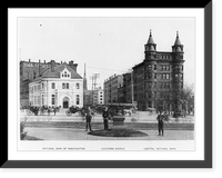 National Bank of Washington. Louisiana Avenue. Central National Bank, Antique Poster
