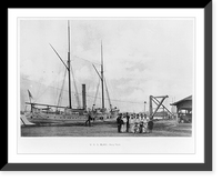 Historic Framed Print, U.S.S. Blake. Navy Yard,  17-7/8" x 21-7/8"