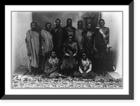 Members of a royal(?) family gathered for a group portrait, Kenya, Historic Reproduction