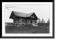 Historic Framed Print, Carver Memorial Library, Searsport, Maine,  17-7/8" x 21-7/8"