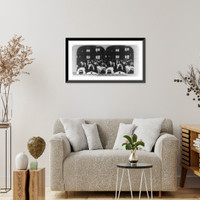 Historic Framed Print, Dining room of the Caf&eacute; Martin Old" Delmonico,  New York City",  17-7/8" x 21-7/8"