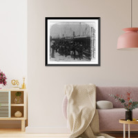 Loading the mules for Cuban Invasion, Tampa, Antique Wall Art