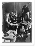 Wheeler Dam, Ala. 1935-40(?). Workmen installing the speed ring in one of the generators of the Wheeler Dam Classic, Vintage Wall Art