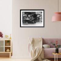 Tractor mount with limber in Washington Navy Yard, Antique Print
