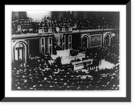 Pres. Wilson making his war speech of the entry of the United States into the war before Congress in 1917, Historic Reproduction
