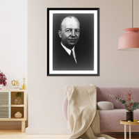 Historic Framed Print, [Harold E. Stassen, head-and-shoulders portrait, facing right].Cdr. Maurice Constant, USNR.,  17-7/8" x 21-7/8"