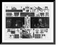 Composite of European mining scenes and equipment.A. Krausse sculp, Vintage Wall Art