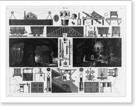 Composite of European mining scenes and equipment.A. Krausse sculp, Vintage Wall Art