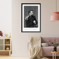 Brig. Gen. Albert J. Myer, half-length portrait, seated, facing right, holding sword.Brady, Vintage Wall Art