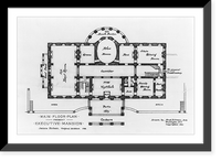 Alterations to the Executive Mansion, for Mrs. Benjamin Harrison, Pennsylvania Avenue, N.W., Washington, D.C. Main floor plan, measured drawing.drawn by Fred D. Owen, archt., Washington, D.C. Her