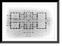 Alterations to the Executive Mansion, for Mrs. Benjamin Harrison, Pennsylvania Avenue, N.W., Washington, D.C. Main floor plan, official wing, Antique Poster