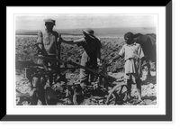 The Wife of a Kenya settler who is away at war, operating farm machinery with two African boys Classic, Antique Poster