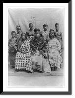 Nine Gold Coast women and children posed, Antique Poster
