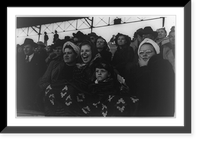 Spectators at a tense moment during the rodeo at the San Angelo Fat Stock Show, San Angelo, Texas, Antique Print