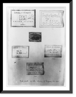 Six bookplates of the Library of Congress, 1815-1864, Antique Wall Art