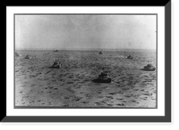 Historic Framed Print, British Matilda tanks seen on the move outside the perimeter of Tobruk,  17-7/8" x 21-7/8"