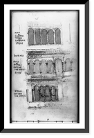 Motif of cloisters, St. John Lateran, Rome; motif of St. Paul's outside the walls, Rome; St. Paul's outside the walls, Antique Print