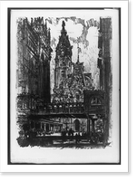 The city hall and bridge across Market Street, Phila..J. Pennell, Antique Wall Art