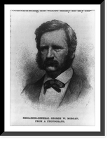 Historic Framed Print, [Brigadier-General George W. Morgan, head-and-shoulders portrait, facing left].H.V.,  17-7/8" x 21-7/8"