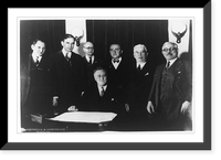 President Franklin Roosevelt and six other men in cabinet room Classic, Antique Wall Art