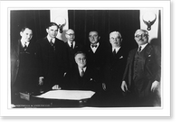 President Franklin Roosevelt and six other men in cabinet room Classic, Antique Wall Art