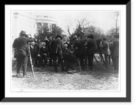 President Warren G. Harding and his cabinet posed on the White House Lawn, with photographers, Historic Reproduction
