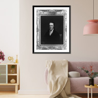 Historic Framed Print, [Edward Tilghman, half-length portrait, seated, facing slightly left],  17-7/8" x 21-7/8"