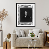 Historic Framed Print, [Edward Tilghman, half-length portrait, seated, facing slightly left],  17-7/8" x 21-7/8"