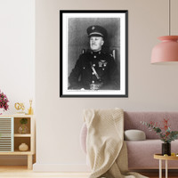 Lieutenant Christian F. Schilt, half-length portrait, seated, facing slightly left, in uniform, Antique Print