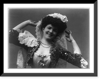 Historic Framed Print, [Emma Trentini, half-length portrait in costume, facing front, hands raised],  17-7/8" x 21-7/8"