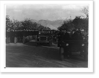 President Franklin D. Roosevelt, Commander-in-Chief of the U.S. Army and Navy, reviews officers of the Persian Gulf Command at Camp Amirabad, Vintage Print
