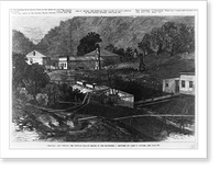 Historic Framed Print, Arkansas. Hot Springs, the popular health resort of the southwest.sketched by James E. Taylor.,  17-7/8" x 21-7/8"